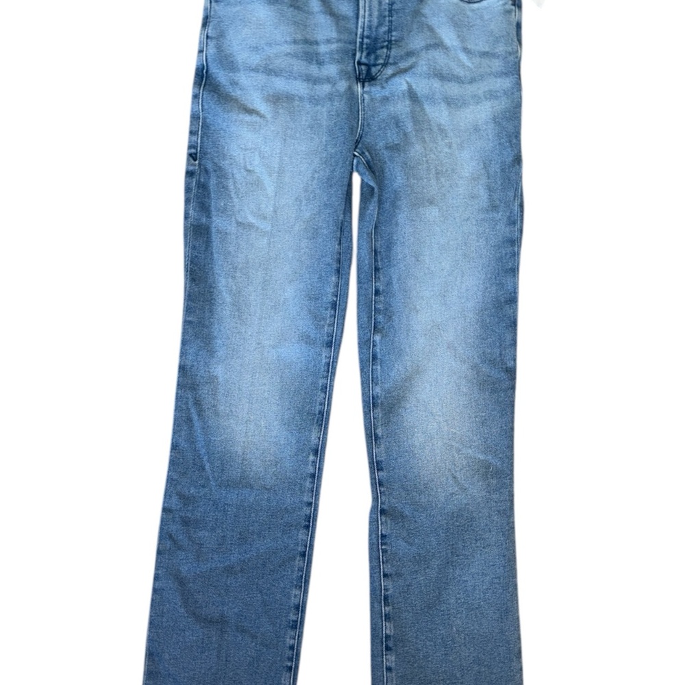 Good American Good Legs Straight Fit Mid Rise Raw Hem 27.5” Inseam Size 2/26 NWT - Picture 3 of 9